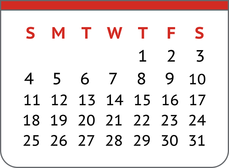 Stay organized with this Cranney monthly calendar grid, featuring thirty-one days to help you schedule your home services.